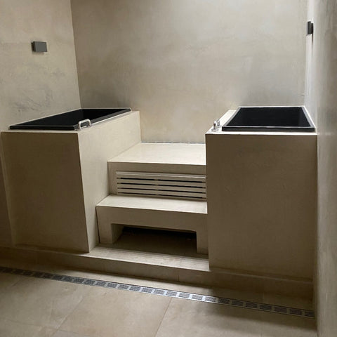 Deep Bathtub With Seat 1100 L x 600 W x 1000 Depth Handmade by Omnitub